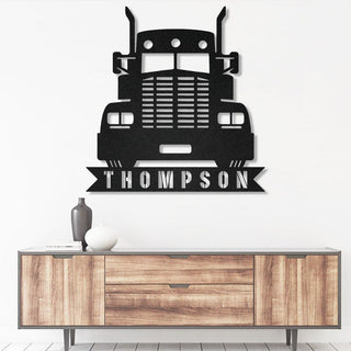 Custom Trucker Personalized Truck Driver Name Sign Decoration For Living Room 18 Wheeler Outdoor Decor Home Decorations