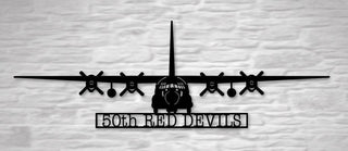 C130 50th Red Devils Aircraft Metal Sign Cut Metal Sign Wall Decor Decorations