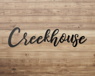 Creekhouse Fancy Metal Word Sign Metal Creek House Decor Lakehouse Decor Boathouse Decor Decorations