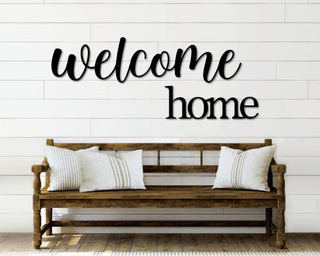 Welcome Home Metal Word Art Kembara & Roman Script Word Art Indoor Outdoor Welcome Home Metal Sign Welcome Word Art Decorations