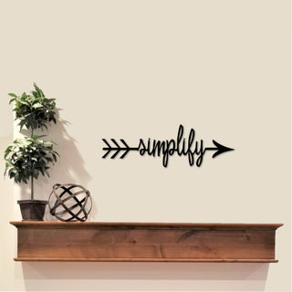 Simplify Arrow Sign Arrow Decor Simplify Word Art Steel Script Word Word Arrows Simplify Sign Cursive Word Decorations