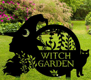 Magic Garden Sign Metal Hanging Herb Potion Witch Decor Gift For Witches Custom Witch Housewarming Decorations