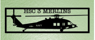 Hsc3 Merlins Knighthawk Multirole Combat Helicopter Metal Sign Cut Metal Sign Wall Decor Decorations