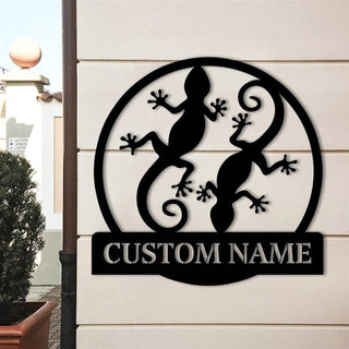 Gecko The Lizard Signs Gecko The Lizard Metal Sign Lizard Gift Lizard Decor Gecko Sign Decoration Sign Tribal Lizard Decorations