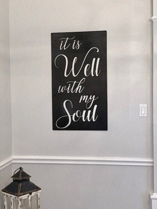 It Is Well Metal Sign Entryway Decor Living Room Decor Thanksgiving Decorations