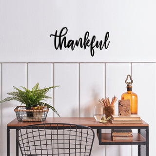 Thankful Thankful Metal Wall Decor Thankful Metal Sign For Home Inspirational Housewarming Gift Decorations