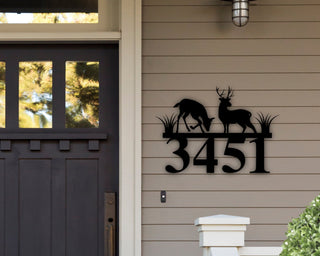 Custom Rustic Metal Address Sign Wilderness Sign Metal House Number Sign Outdoor Gift Ideas Address Plaque Housewarming Gift Decorations