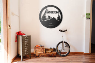 Last Name Sign Mountain Bike Anniversary Gifts Best Friend Gifts Custom Metal Signs Decorations