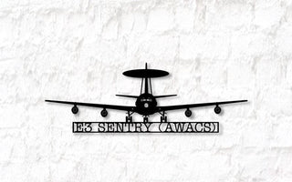 E3g Sentry Awacs Airborne Early Warning And Control Aircraft Metal Sign Cut Metal Sign Wall Decor Decorations