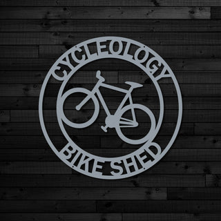 Metal Bike Shed Sign Laser Cut Custom Indoor/ Outdoor Bike Sign Personalised Bike Shop Custom Metal Bike Shed Sign Decorations