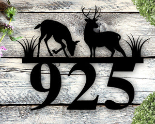 Custom Rustic Metal Address Sign Wilderness Sign Metal House Number Sign Outdoor Gift Ideas Address Plaque Housewarming Gift Decorations