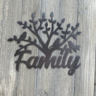 Family Tree Metal Sign Cutout Cut Metal Sign Wall Metal Art Decorations