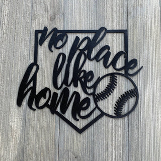 No Place Like Home Baseball Metal Sign Cutout Cut Metal Sign Wall Metal Art Decorations