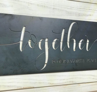 Together Is Our Favorite Place To Be Signs With Sayings Newlywed Gift Decorations