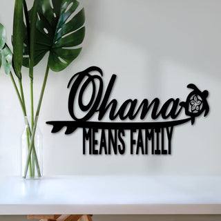 Metal Ohana Sign Wall Decor Ohana Means Family Hawaiian Decor Hawaii Saying Hawaiian Art Metal Word Art Family Sign From Hawaii Decorations