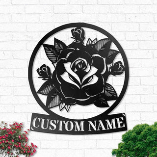 Custom Rose Personalized Rose Name Sign Decoration For Living Room Rose Lover Outdoor Decorations