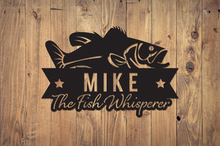 Custom Metal Fish Sign Metal Name Sign Metal Signs Decorations