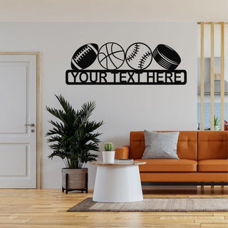 Custom Personalized Sport Decor Metal Monogram Metal Sign Kids Teens Wall Decoration Sport Lover Gift Idea Decorations