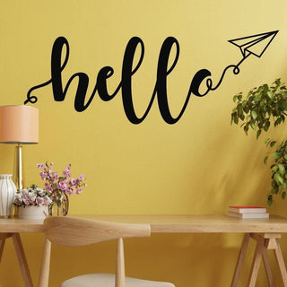 Hello Wall Decor Hello Quote Metal Wall Hangings Home Office Decoration Entryway D?cor Decorations