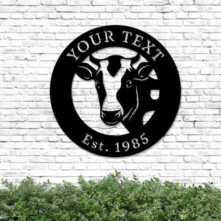 Cow Metal Sign Custom Cow Sign Farmhouse Metal Sign Outdoor Decor Cow Metal Sign Cutout Gift For Farm House Gift For Friends Decorations