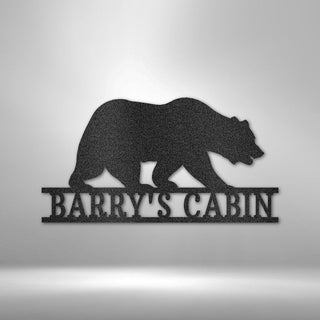 Personalized Bear Name Metal Sign Customized Bear Design Bear Funny Bear Gifts Bear Custom Name Outdoor Indoor Sign Decorations