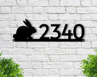 Bunny Rabbit Mailbox Topper With Mounting Tab House Number Metal Sign Address Number Metal Art Number Sign Bunny Rabbit Address Sign Decorations