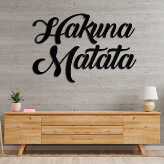 Hakuna Matata Metal Wall Sign Metal Wall Hanging Quote Hakuna Matata Sign Quote Wall Sign Decorations