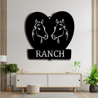 Horse Ranch Sign Custom Metal Sign Horse Farm Signs Metal Horse Decor Horse Gift For Horse Lover Equestrian Decor Decorations