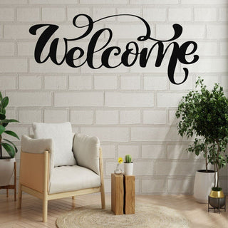 Metal Wall Decor Welcome Sign Living Room Decor Wall Hangings Interior Decoration For Indoor And Outdoor Decorations