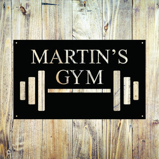 Metal Laser Cut Personalised Gym Sign Weights Gym Sign Decorations