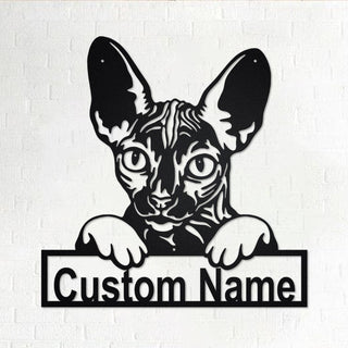 Custom Sphynx Cat Personalized Sphynx Cat Name Sign Decoration For Room Sphynx Cat Custom Sphynx Cat Cat Lover Decorations