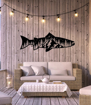 Trout Fish Mountain Decorations