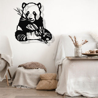 Metal Wall Decor Panda Panda Bear Decoration Nature Panda Lover Gift Wall Hangings Metal Sign Home D?cor Decorations