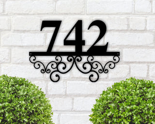 Custom Metal Address Sign Address Number Sign Metal House Numbers Address Plaque Address Numbers Metal Address Numbers Metal Signs Decorations