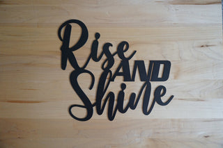 Rise And Shine Sign Metal Sign Rise And Shine Farmhouse Decor Metal Word Art Decorations