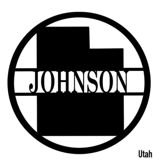 Utah State Monogram Cut Metal Sign Wall Decor Metal Sign Metal Art Decorations