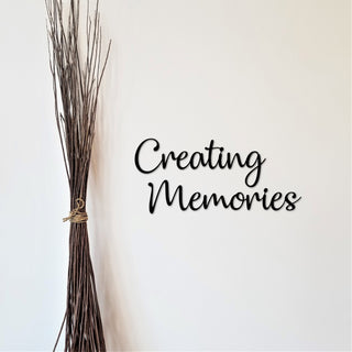 Creating Memories Sign Word Signs Gallery Wall Decor Farmhouse Decor Family Room Decor Memories Sign For Wall Decorations