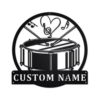 Personalized Snare Drum Metal Sign Snare Drum Snare Drum Metal wall Decor Snare Drum Gift Custom Snare Drum Decorations