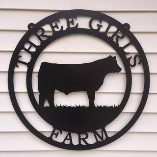 Cattle Brand Metal Farm Sign Cut Metal Sign Metal House Sign Decorations