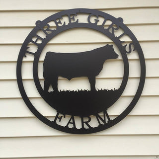 Cattle Brand Metal Farm Sign Cut Metal Sign Metal House Sign Decorations