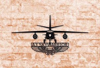 A3 Skywarrior With Nfo Wings Electronic Warfare Reconnaissance And Tanker Metal Sign Cut Metal Sign Wall Decor Decorations