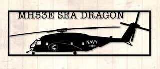 Mh53e Sea Dragon Hm15 Blackhawks Helicopter Mine Countermeasures Metal Sign Cut Metal Sign Wall Decor Decorations