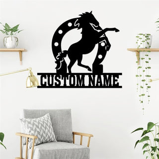 Horse Farm Metal Sign Horse Ranch Sign Horse Farm Sign Custom Horse Sign Metal Ranch Sign Custom Horse Gift Farmhouse Decor Decorations