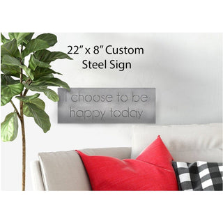 Personalized Metal Quote Inspirational Sign Steel Decor Decorations