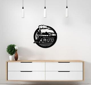 Train Steam Locomotive Metal Decor Living Room Wall Decor Metal Train Decoration Decorations