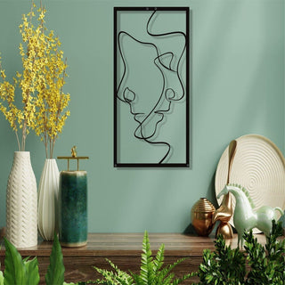 Line 2 Faces Framed Minimalist Art Geometric Metal Wall Decor Interior Decoration Wall Hangings Decorations