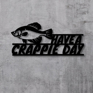 Crappie Fish Sign Metal Fish Sign Camp Fish Sign Fish Sign L Gift For Fisherman Sacalait Fishing Decor Decorations