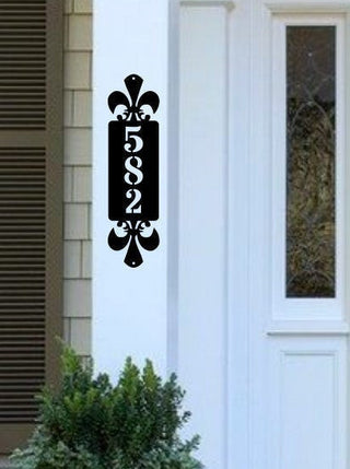 Vertical Metal Address Sign Address Number Plaque House Numbers vertical House Number Plaque vertical Address Sign Decorations