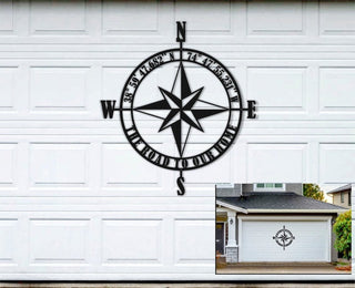 Custom Compass Metal Sign Personalized Coordinates Sign Nautical Decor Housewarming Gift Wedding Gift Decorations