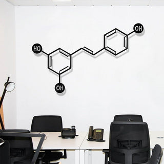 Metal Wall Decor Wine Molecule Science Art Biology Chemistry Art Office Decoration Wine Chemical Formula Decorations